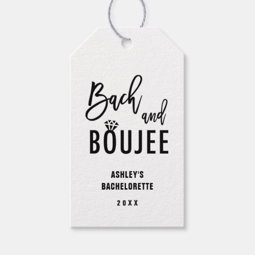 Bach and Boujee Bachelorette Party Favors Gift Tags