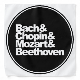 Bach and Chopin and Mozart and Beethoven Bandana