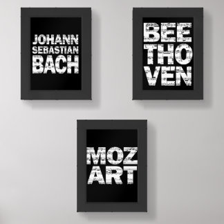 Bach Beethoven Mozart Wall Art Set