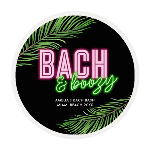 Bach  Boozy Neon Green  Pink Tropical Weekend Edible Frosting Rounds