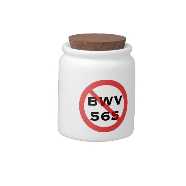 Bach BWV 565 banned Candy Jar (Left)
