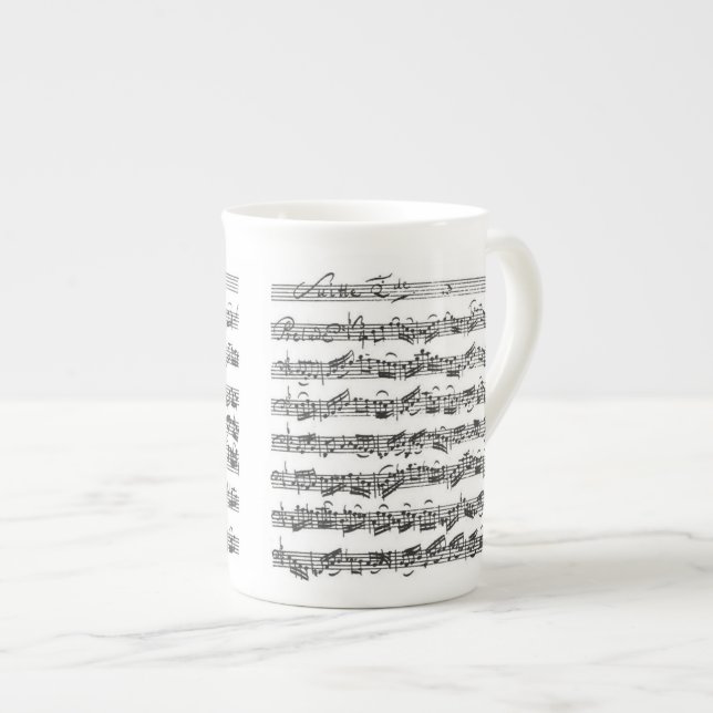 Bach Cello Suite Bone China Mug (Front Right)