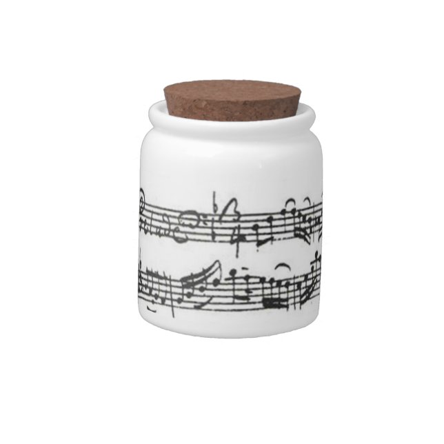 Bach Cello Suite Ceramic Canister Candy Jar (Left)