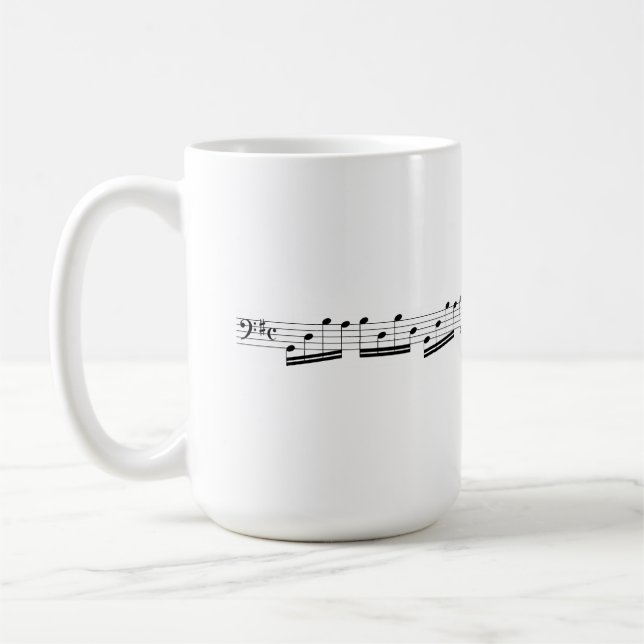 Bach cello suite for dinner coffee mug (Left)