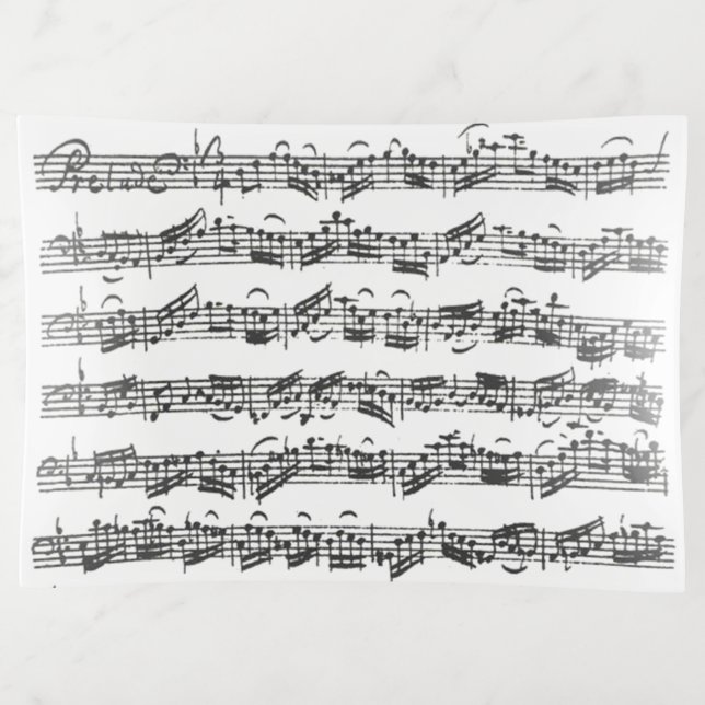 Bach Cello Suite Handwritten Excerpt Trinket Tray (Front)