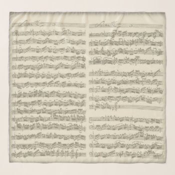 Bach Cello Suite Handwritten Pages Scarf by missprinteditions at Zazzle