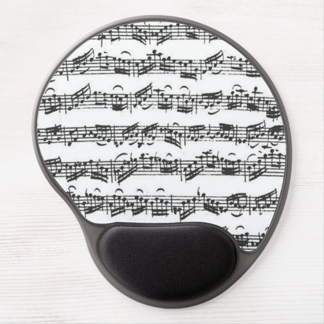 Bach Cello Suite Music Manuscript Gel Mouse Pad (Front)
