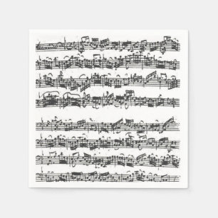 Bach Cello Suite Music Manuscript Napkins
