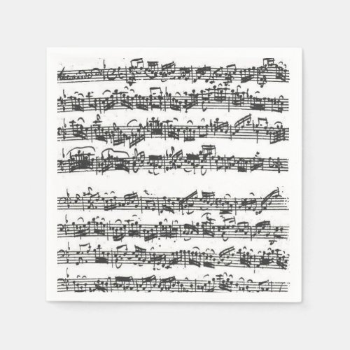 Bach Cello Suite Music Manuscript Napkins