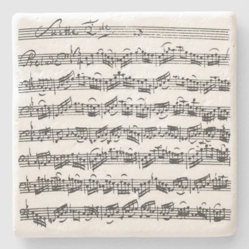 Bach Cello Suite Music Manuscript Stone Coaster