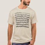 Bach Cello Suite Music Manuscript T-shirt at Zazzle