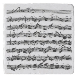 Bach Cello Suite Music Manuscript Trivet
