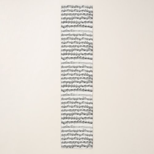 Bach Cello Suite Original Handwritten Excerpt Scarf