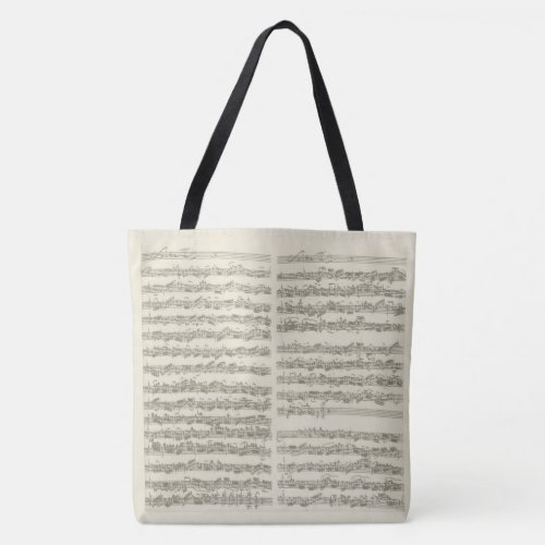 Bach Cello Suite Original Music Notation Tote Bag