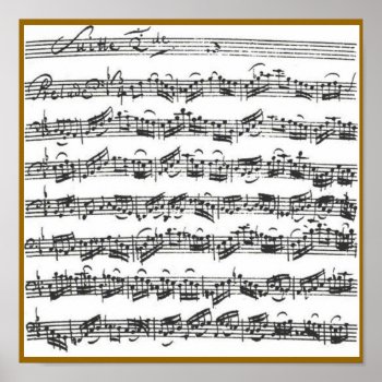 Bach Cello Suite Poster by missprinteditions at Zazzle