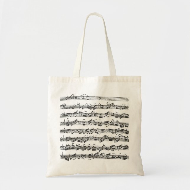 Bach Cello Suite Tote Bag (Front)