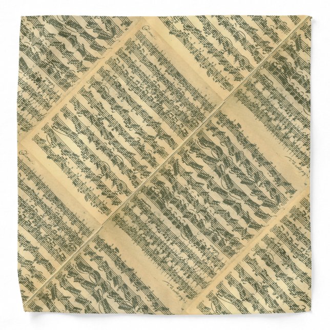 Bach Chaconne Manuscript Bandana (Front)