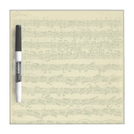 Bach Chaconne Manuscript For Solo Violin Dry Erase Board