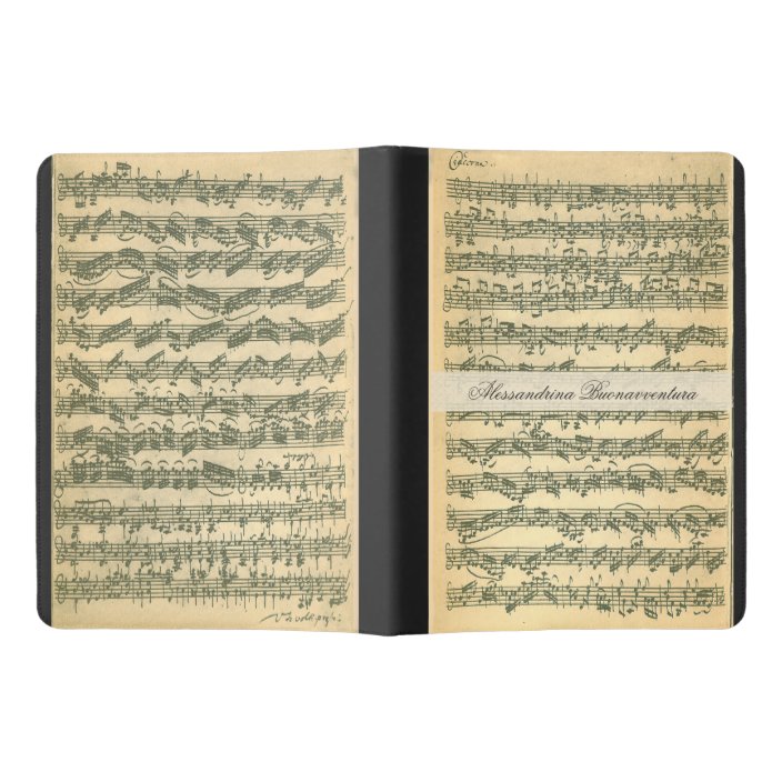Bach Chaconne Manuscript For Violin Custom Name Extra Large