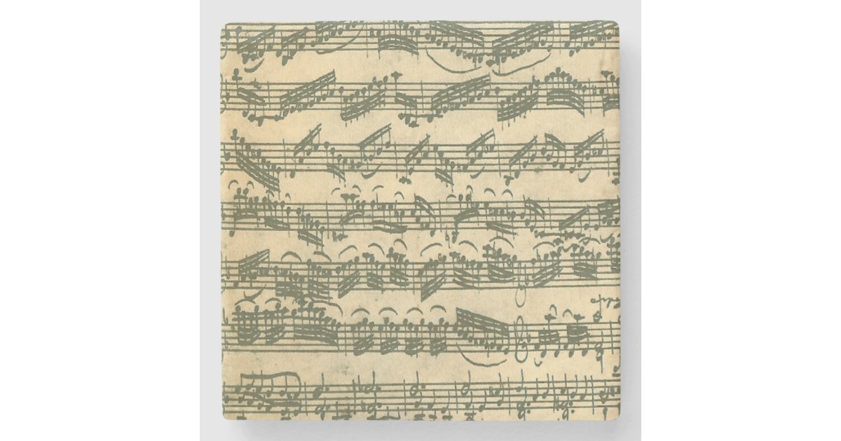 Bach Chaconne Manuscript Stone Coaster | Zazzle