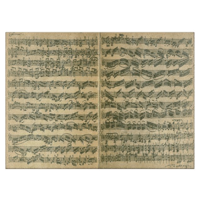 Bach Chaconne Music Manuscript for Solo Violin Cutting Board (Front)