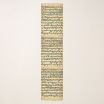Bach Chaconne Music Manuscript Pages Scarf by missprinteditions at Zazzle