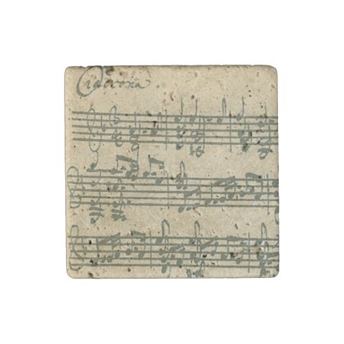 Bach Chaconne Original Handwritten Excerpt Stone Magnet