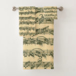 Bach Chaconne Original Music Manuscript Bath Towel Set at Zazzle