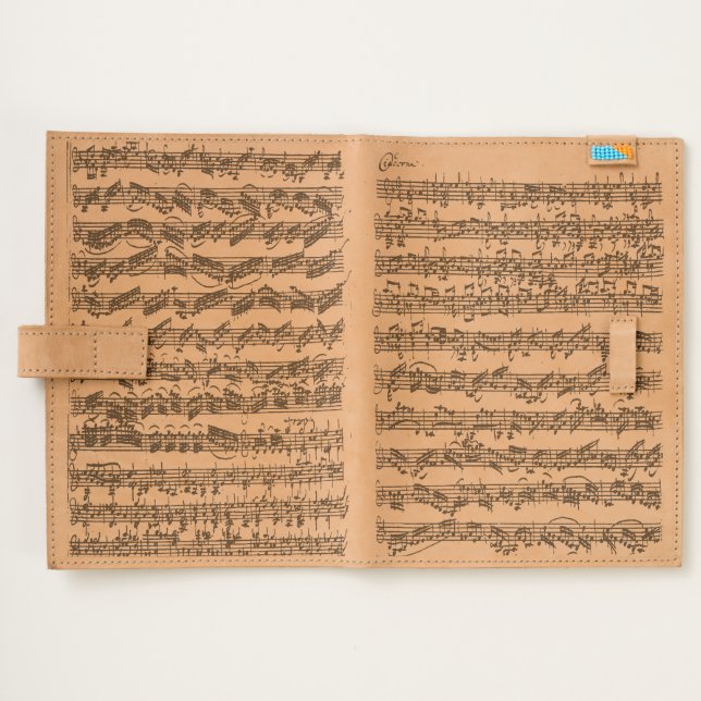 Bach Chaconne Original Music Manuscript Journal (Open)