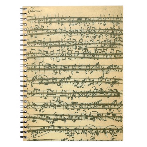 Bach Chaconne Spiral Notebook