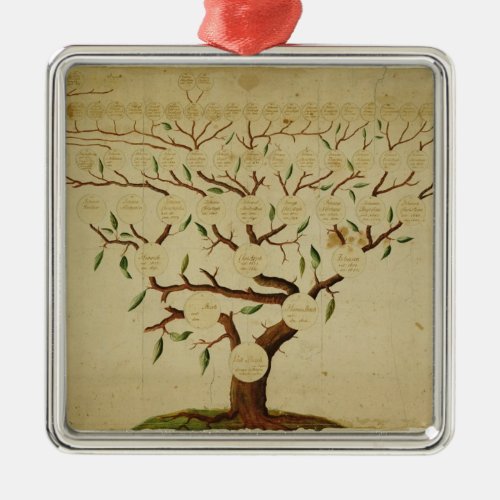 Bach Family Tree c1750_1770 Metal Ornament