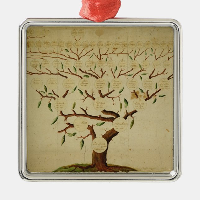 Bach Family Tree, c.1750-1770 Metal Ornament (Front)