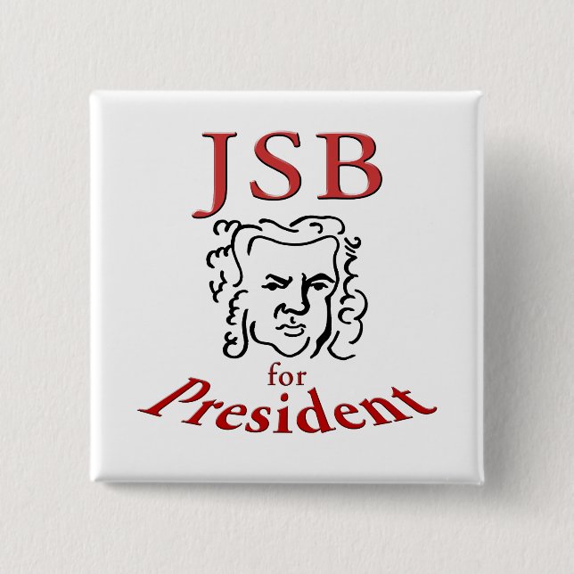 Bach for President Pinback Button (Front)