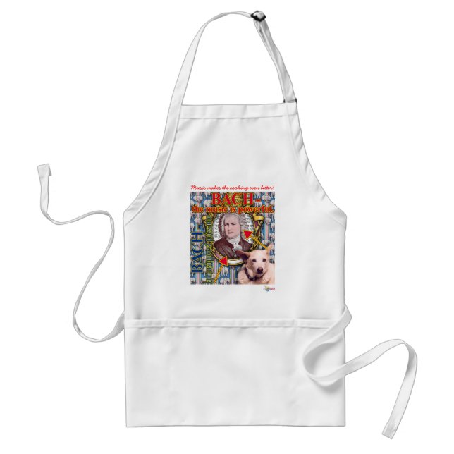Bach in the Kitchen Adult Apron (Front)