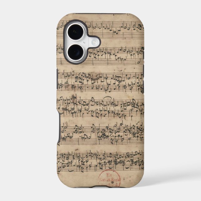 Bach Manuscript Iphone Case (Back)