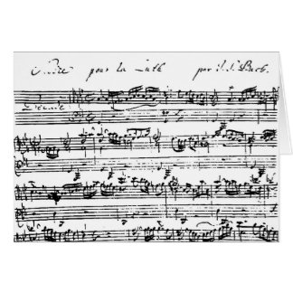 Bach music blank card