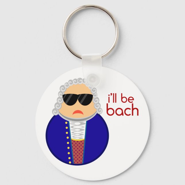Bach Music Classical Composer Keychain (Front)