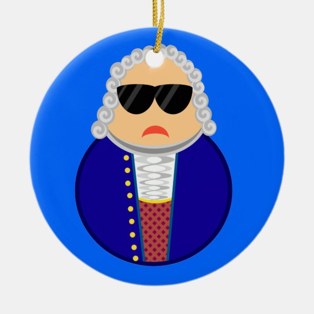 Bach Music Composer Classical Musician Gift Ceramic Ornament (Front)