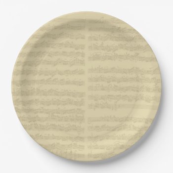 Bach Music Manuscript  2nd Suite For Cello Solo Paper Plates by missprinteditions at Zazzle