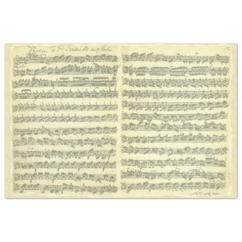 Bach Partita For Solo Violin Music Manuscript Tissue Paper by missprinteditions at Zazzle