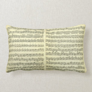 Bach Partita Music Manuscript for Violin Solo Lumbar Pillow