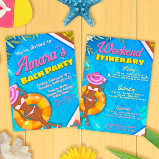 Bach Party Invitation - Weekend Itinerary (Creator Uploaded)