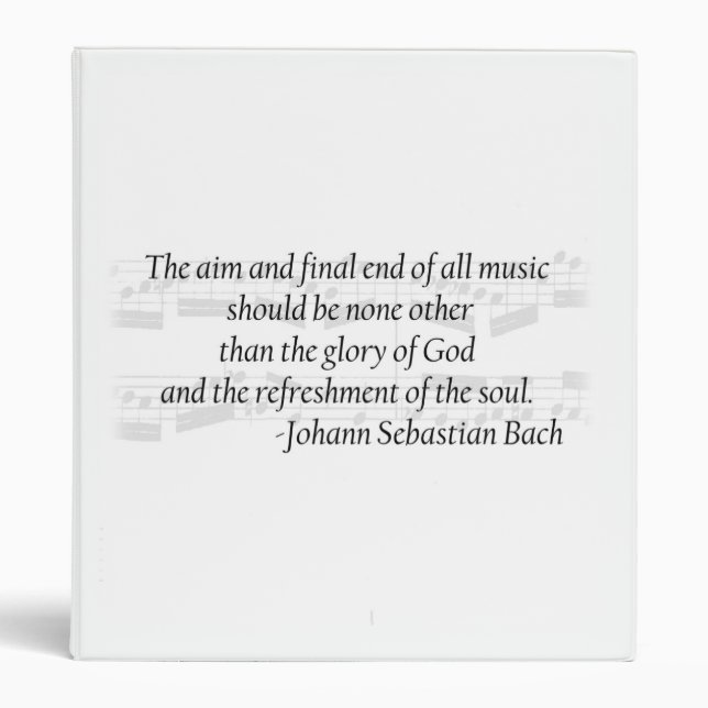 Bach Quote Music Binder (Front)