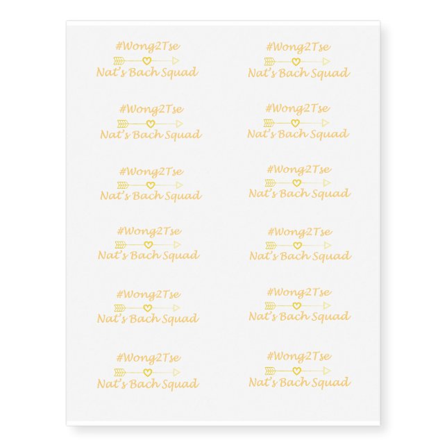 Bach Temporary Tattoos (Front)