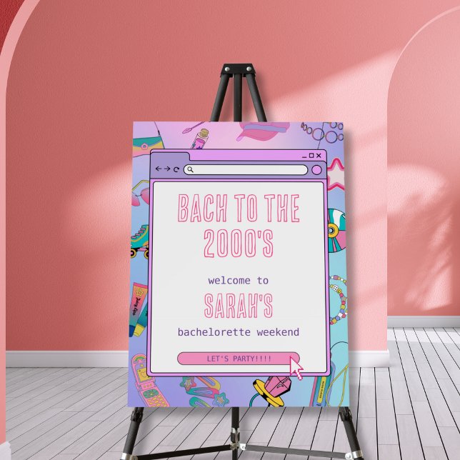 Bach To The 2000's Y2K Bachelorette Welcome Foam Board (Bach To The 2000's Y2K Bachelorette Welcome Sign)
