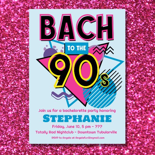 Bach to the 90s Bachelorette Party Invitation