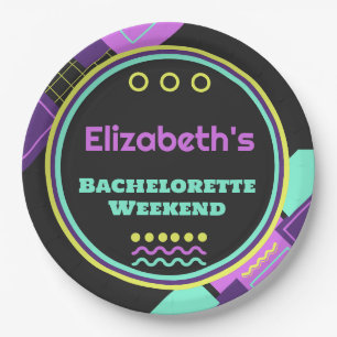 Bach To The 90s Retro Bachelorette Paper Plates