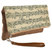 Bach Vintage Music Manuscript Excerpt Clutch