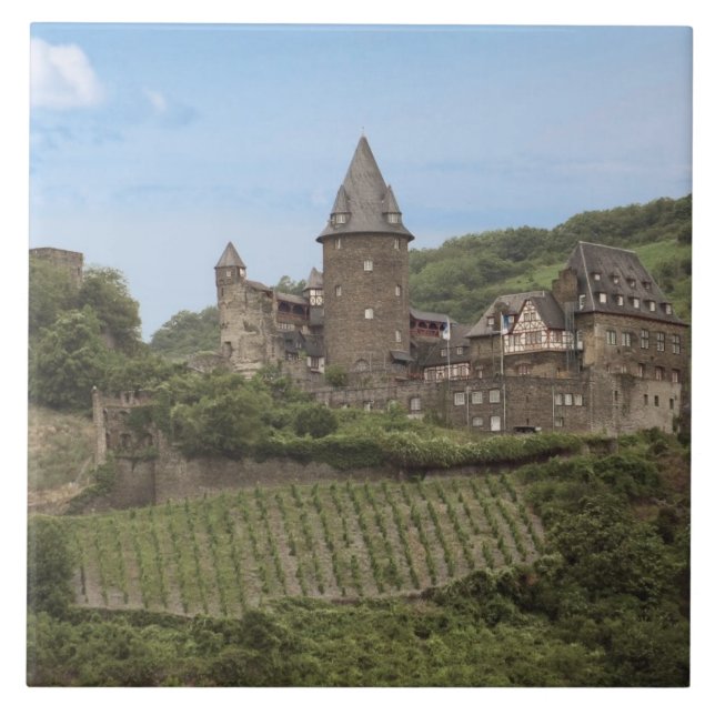 Bacharach, Germany, Stahleck Castle, Schloss Ceramic Tile (Front)