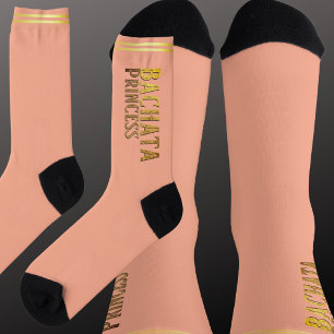 Bachata dance princess peach color socks